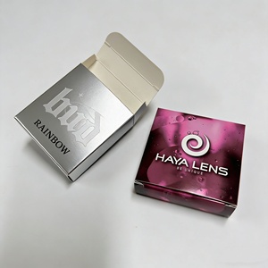 Boîtes d'emballage pour <span class=keywords><strong>lentilles</strong></span> <span class=keywords><strong>de</strong></span> <span class=keywords><strong>contact</strong></span> cosmétiques en noir mat avec logo en feuille d'or, <span class=keywords><strong>produits</strong></span> <span class=keywords><strong>de</strong></span> maquillage, <span class=keywords><strong>lentilles</strong></span> <span class=keywords><strong>de</strong></span> <span class=keywords><strong>contact</strong></span>, impression couleur - Product Image 3