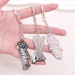 Portachiavi in Metallo Personalizzati, Ciondolo Rettangolare in Acciaio Inox con Logo, Charm Portachiavi Durevole con Nome o Logo - Product Image 6