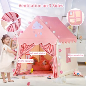 Gran oferta, casa de princesa personalizada, gran tienda de juegos de Castillo de princesa rosa, casa de juegos resistente para niños para niñas pequeñas - Product Image 3