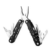 Pince multifonction pliable d'extérieur rouge, outil de survie portable, couteau combiné, pince à bec effilé pour camping et réparation