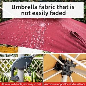 <span class=keywords><strong>Parasol</strong></span> de jardin extérieur résistant <span class=keywords><strong>au</strong></span> <span class=keywords><strong>vent</strong></span>, 8 baleines, <span class=keywords><strong>parasol</strong></span> de piscine, support en aluminium, <span class=keywords><strong>parasol</strong></span> de patio - Product Image 4