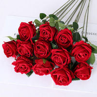 Rose Artificielle Unique en Soie Synthétique Faite à la Main, Ambiance Romantique et Onirique, Écologique, Cadeau pour la Maison, Mariage, Saint-Valentin, Chine