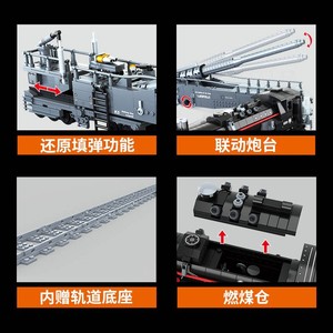 Fangcheng Leopold K5 Train Cannon <b>Building</b> Block 800+ Pieces <b>Model</b> For Boys Age 8 13 Years - Product Image 5