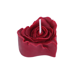 Bougie en forme de fleur à basse température, parfum rose, bougie à l'huile de massage, accessoire pour la Saint-Valentin, rose, rouge foncé, rouge - Product Image 5