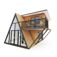 Moderne A-FrameTtriangle Maisons Portable Préfabriqué En Acier Léger Villa Maison Conteneur avec Portable Petite Maison Préfabriquée Maisons