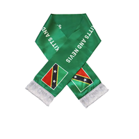Nouveau produit la Fédération des Kits de Saint et Nevis Foulards caractéristiques pour Fan et Follower Club Flag Foulards personnalisés