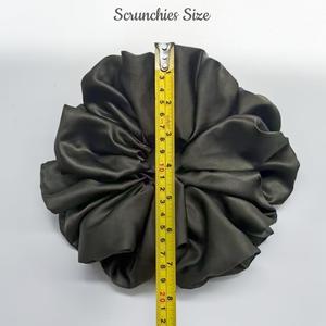 Chouchous en satin de soie couleur unie pour cheveux, chouchou surdimensionné, accessoire de coiffure, volumateur, chouchou pour chignon <span class=keywords><strong>hijab</strong></span> - Product Image 3