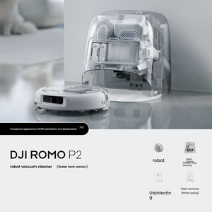 หุ่นยนต์ดูดฝุ่น DJI ROMO P2 รุ่นใหม่ ปี 2026 พร้อมระบบทำแผนที่บ้าน ความจุ 200 วัน ฐานทิ้งฝุ่นอัตโนมัติ แรงดูด 36000pa ระบบกรองฝุ่น ควบคุมผ่านแอป - Product Image 4