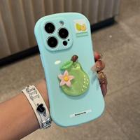 Perzik Watermeloen Ananas Fruit Design Cartoon Schattig Dameshoesje voor iPhone 17 16 15 14 13 12 11 Pro Max Plus 3D Jelly Covers