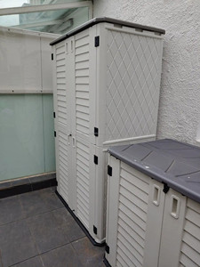 Armoire de rangement extérieure en plastique HDPE, abri de jardin, bac de rangement de jardin