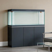Aquarium intelligent pour eau salée de 200 gallons, en verre rectangulaire, avec filtre, pompe et support