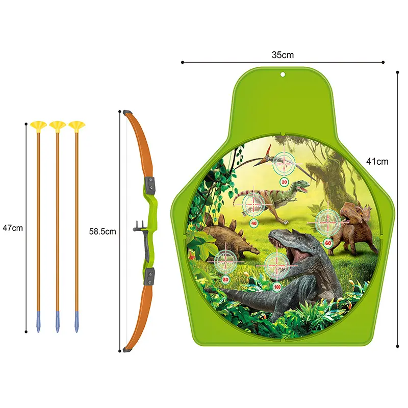Promosyon hediyeler çocuklar açık oyuncaklar spor oyunu erkek hediyeler avcılık açık yay ve ok Set dinozor okçuluk çocuklar için Set