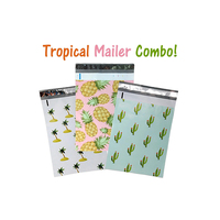 Sac de courrier écologique en Poly imprimé personnalisé, motif de Cactus, sac de courrier en Poly vert, emballage de vêtements, sac de courrier en plastique