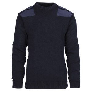 Long Sleeve Crew Neck Thick 100% Acrylic Navy Color <strong>Winter</strong> Security <strong>Man</strong> Sweater Custom Knitted <strong>Jumper</strong> - Product Image 1