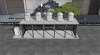 Conteneur à déchets souterrain hydraulique et compacteur de système d'ordures avec moteur et engrenage Construction en acier de puissance 2.2kW
