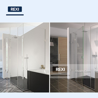 Style ouvert coulissant en verre sans cadre certifié CE de 8mm 10mm 12mm pour des salles de douche d'hôtel ou d'appartement