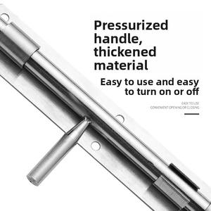 Verrou au <span class=keywords><strong>sol</strong></span> épaissi de porte de fer d'acier inoxydable solide avec les serrures supérieures et inférieures pour des hôtels fenêtres clôtures et portes - Product Image 1
