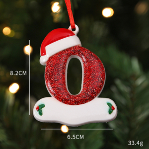 Resina personalizada de alta calidad 2025 letras decoraciones para árboles de Navidad familiares recién llegados Y I V J K O - Product Image 6