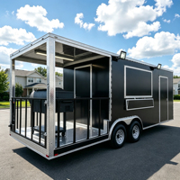 Remorque de restauration rapide mobile pour rue commerciale, chariot de concession entièrement équipé pour les États-Unis, l'Europe, l'Australie, avec numéro VIN inclus