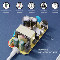 White Power 12V 1A Adaptateur DC Barrel Jack Mâle 2.5mm America Plug pour LED Light Plug-In Connection