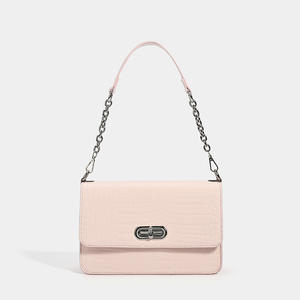 Bolsos de Hombro Ecológicos de Piel Vegana con Patrón Lichee y Cremallera de PU, Diseño de Cocodrilo, Personalizados de Fábrica para Mujer - Product Image 1