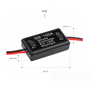 Jcd Gs 100A Brake <b>Light</b> <b>Strobe</b> Controller For Motorcycle Car Led Rear <b>Light</b> Upgrade Retrofit Decoder Unit - Product Image 3