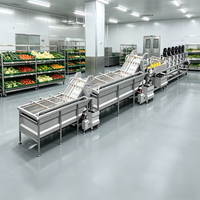 Hogedruk spuitmachine voor fruit en bladgroenten, bladermolen met vibratie, windblazerdroger