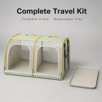 Cage de transport pour chien pour siège arrière de voiture, personnalisable OEM/ODM, imperméable, en Oxford, pliable, double