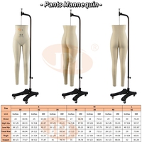 Mannequin de couture JM pour femme adulte, en fibre de verre, réglable, à suspendre, pour la confection de patrons de pantalons