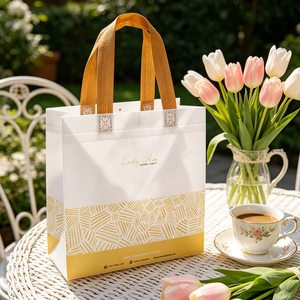 Sac non tissé écologique personnalisé avec logo, réutilisable pour la <span class=keywords><strong>livraison</strong></span> à emporter, sac non tissé pour supermarché et exposition - Product Image 1