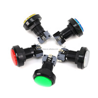 Bouton d'arcade à bord noir de 45 mm, directement de l'usine, pour machine de basket-ball, console de jeux vidéo, interrupteur de commande lumineux, jeux à pièces