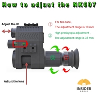 Monocular con Visión Nocturna Megaorei NK007S con Cámaras de Grabación de Video 720P 1080P