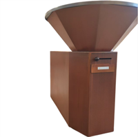 Barbecue au bois en acier corten robuste et personnalisable avec étagères de rangement multi-niveaux pour le jardin