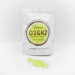 OEM Vitamin D3 ve K2 hindistan cevizi yağı Softgel 2 in 1 Vitamin D & K kompleksi kalsiyum emilimi kemik bağışıklık kalp sağlığını destekler - Product Image 3