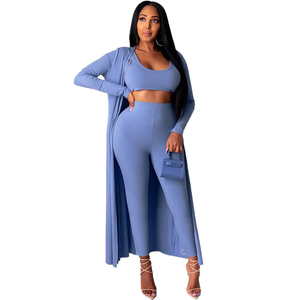 Commercio <span class=keywords><strong>all</strong></span>'<span class=keywords><strong>ingrosso</strong></span> di fabbrica 3 pezzi set donna vestito discoteca <span class=keywords><strong>abbigliamento</strong></span> donna tinta unita maglia elasticizzata vestito Casual - Product Image 1