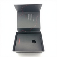 Boîte d'emballage personnalisée pour écouteurs sans fil, fermeture magnétique, carton recyclable, boîte cadeau pour écouteurs avec ruban et logo