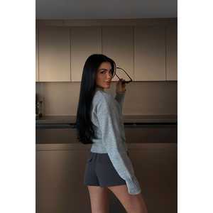 Gri Lilja Casual <b>Cardigan</b> Sweater with Jacquard Embroidery and <b>Button</b> Decoration for Spring Autumn Winter - Product Image 1