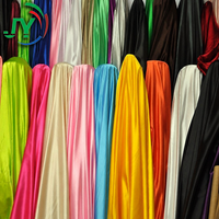 Tissu de doublure en satin 100% polyester 100D 110GSM, tissé, lisse, soyeux, doux, confortable, uni, teint, pour veste, manteau, vêtements