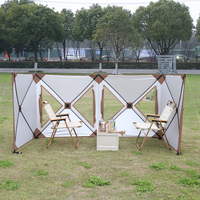 Paravent portable pliable en tissu Oxford avec fenêtre, installation rapide pour le camping, la plage et les événements en plein air