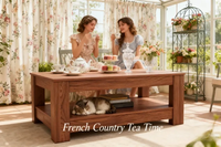 Table basse moderne et pratique en noyer, table basse à double niveau en MDF avec rangement pour salon, chambre et bureau