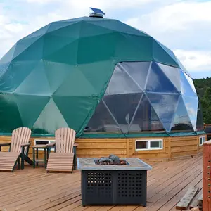 4 시즌 야외 정원 럭셔리 호텔 욕실 작은 투명 PVC 이글루 지오데식 하우스 투명 글램핑 돔 텐트