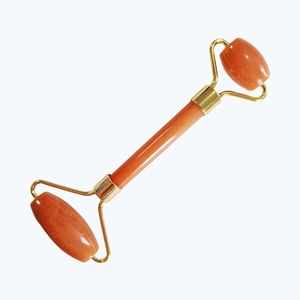 Vente d'usine – Rouleau de massage facial en pierre d'aventurine rouge, thème ange, tendance mode, outils de soin de la peau - Product Image 4