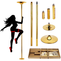 Spinning Static Dancing Pole Kit pour la maison Chambre Gym Party Club Exercice intérieur