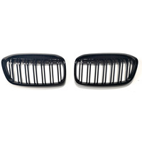 Grille centrale noire brillante à double ligne, grille avant tricolore en carbone, adaptée aux BMW Série 2 Touring version F45 modèle récent