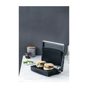 Grill Pieghevole per Sandwich in Acciaio Inossidabile con Piastre Antiaderenti e Luci Indicatrici per Uso Interno - Product Image 3