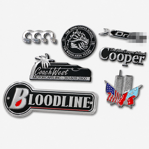 Autocollant de carrosserie en plastique ABS chromé, édition alphabet, lettres émaillées, badges et emblèmes LED pour plaque d'immatriculation automobile - Product Image 1