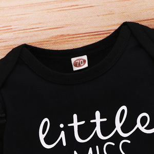 Nouveaux arrivages : Ensemble été adorable pour bébé fille, combinaison à manches courtes + pantalon + bandeau, 3 pièces, en coton. - Product Image 4