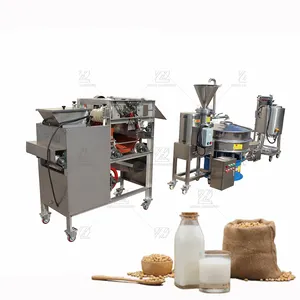 Ticari badem sütü çıkarıcı İşleme makinesi soya sütü makineleri üretim hattı soya fasulyesi süt makinesi