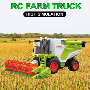 Moissonneuse-batteuse télécommandée 1:24, tracteur agricole RC 6 canaux 2,4 GHz avec lumière, son et pulvérisation, <span class=keywords><strong>jouet</strong></span> pour enfants, cadeau - Product Image 4
