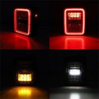 Feux arrière LED en matériau ABS CROCS pour Jeep JL 2020 2021 2022, finition fumée, feux de freinage, clignotants, installation facile